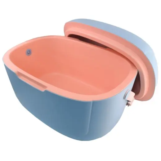 Meridian Hard Box Cooler Powder Blue-Peach Open